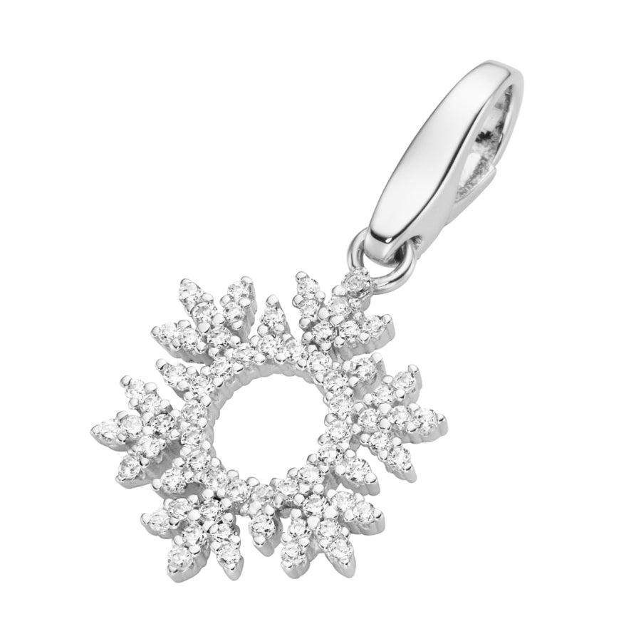 Charm Eiskristall Zirkonia 925/- Sterling Silber