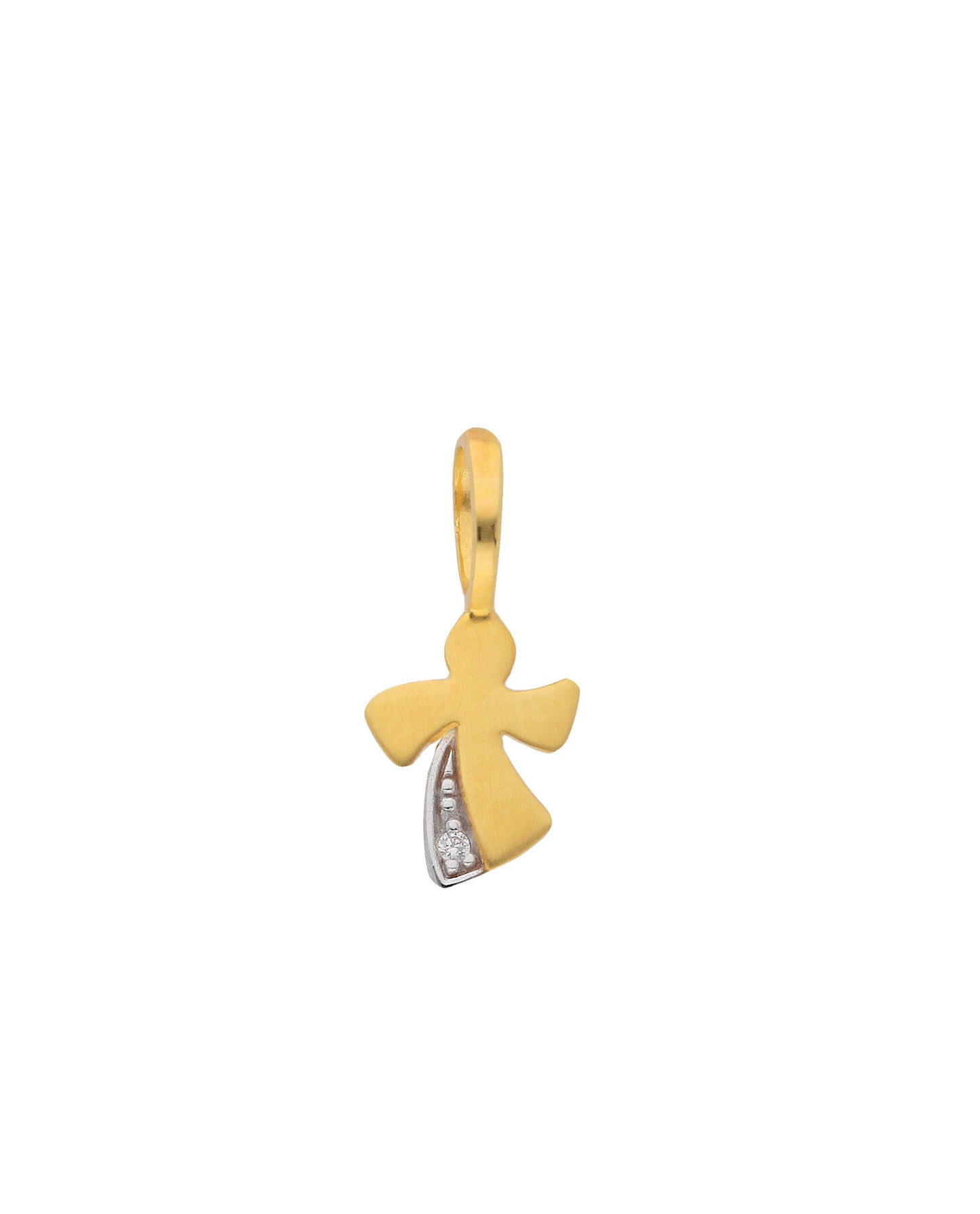 Engel Anhänger aus Gold 333/rh mit Zirkonia