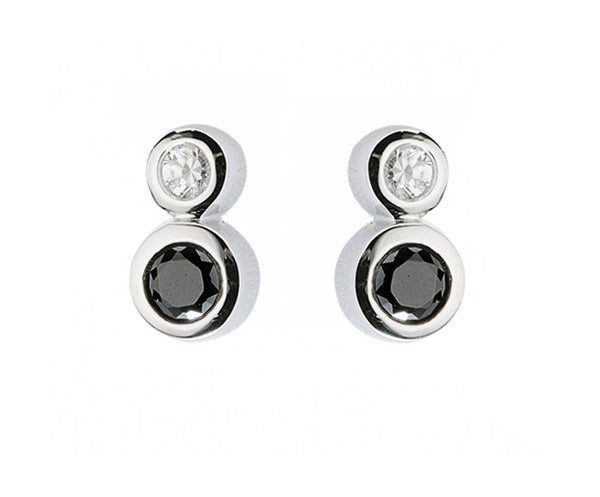 Silber Ohrstecker mit Zirkonia