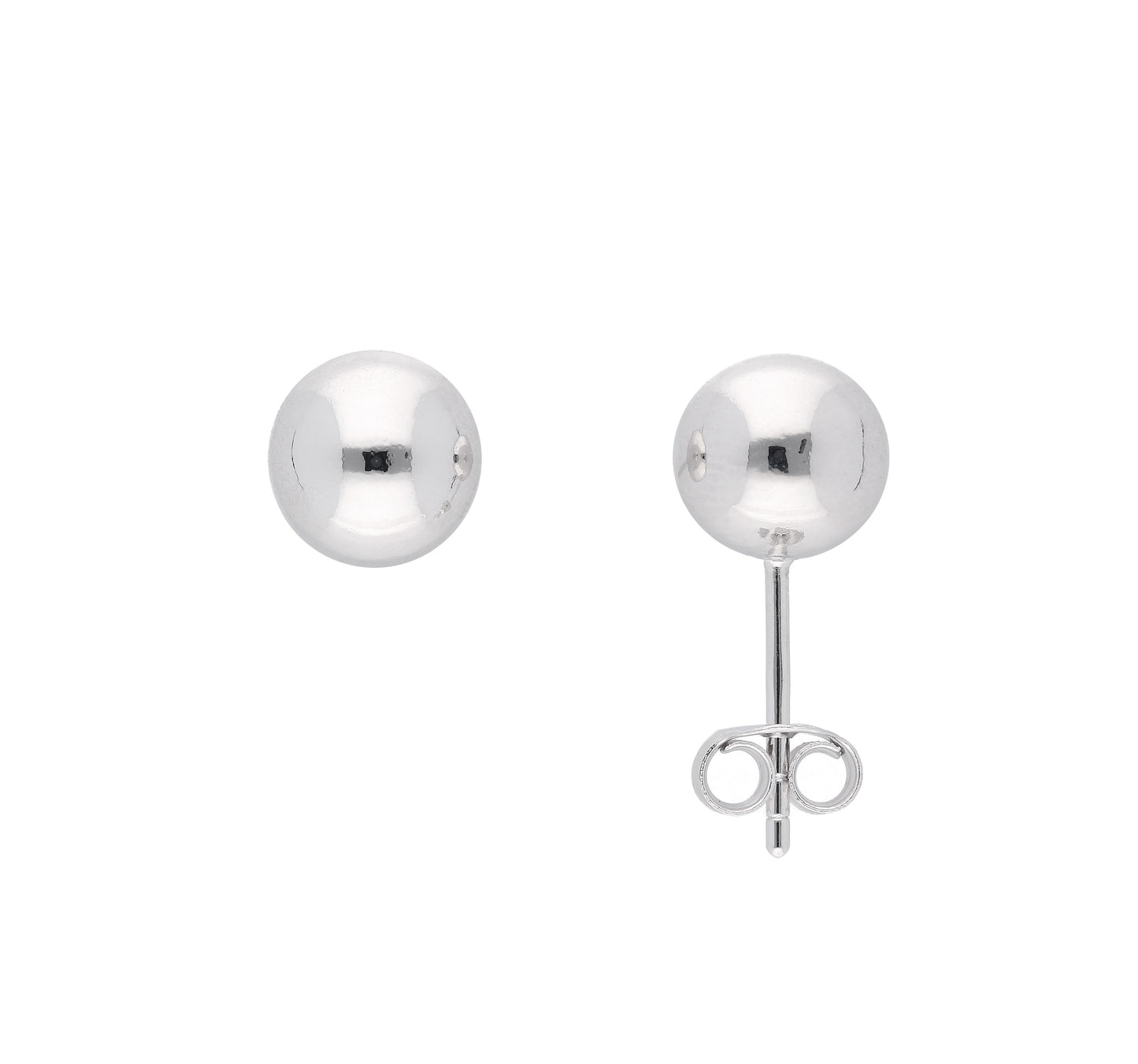 Ohrstecker Kugel aus Silber 8 mm