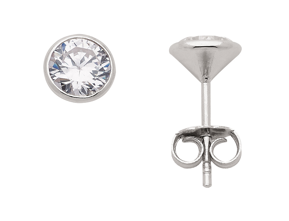 Sortiment Ohrstecker Zarge aus Silber 925/rh mit Zirkonia