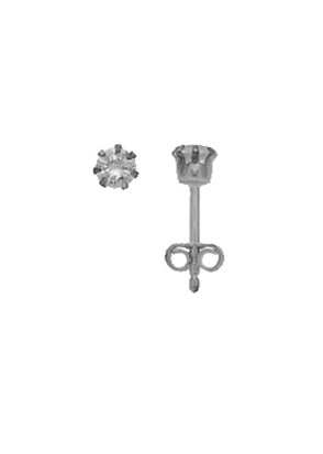 Krappenfassung Ohrstecker aus Silber mit Zirkonia