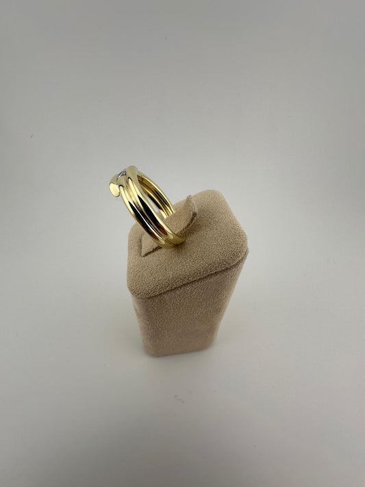 Goldring 585/- Gr. 56 7,10g mit 0,08ct Brillant