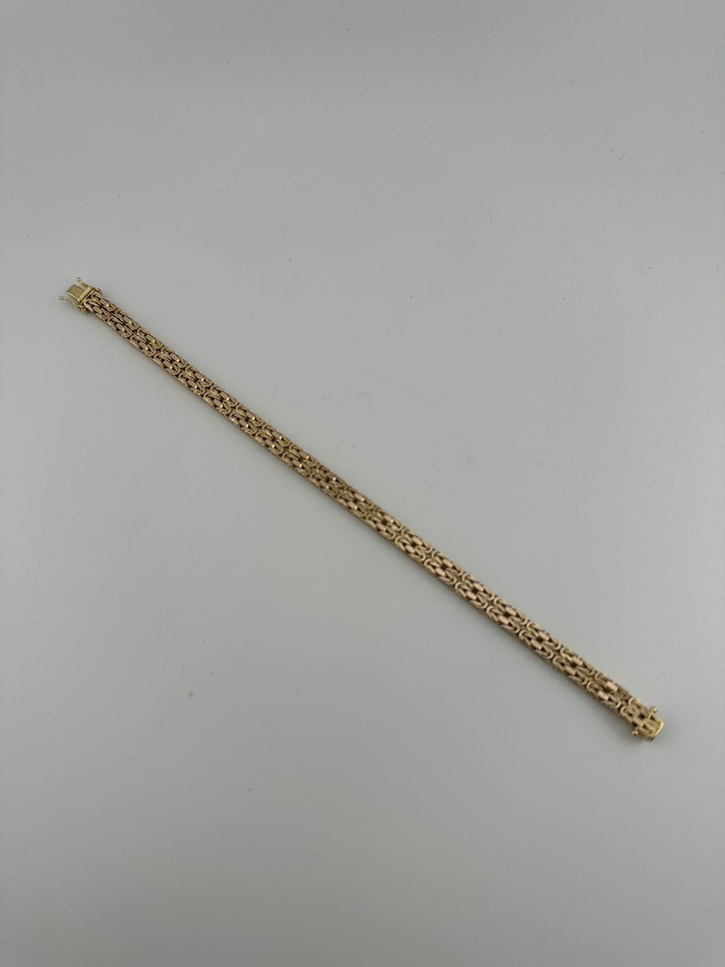 Zweireihiges Goldarmband Königskette 14 Karat, 21,75g, 18,5cm