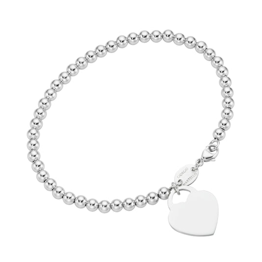 Armband 19 cm mit Behang Herz 925/ Sterling Silber