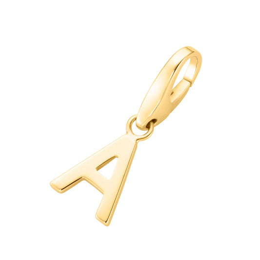 Charm Buchstabe A 925/- Sterling Silber gelb vergoldet