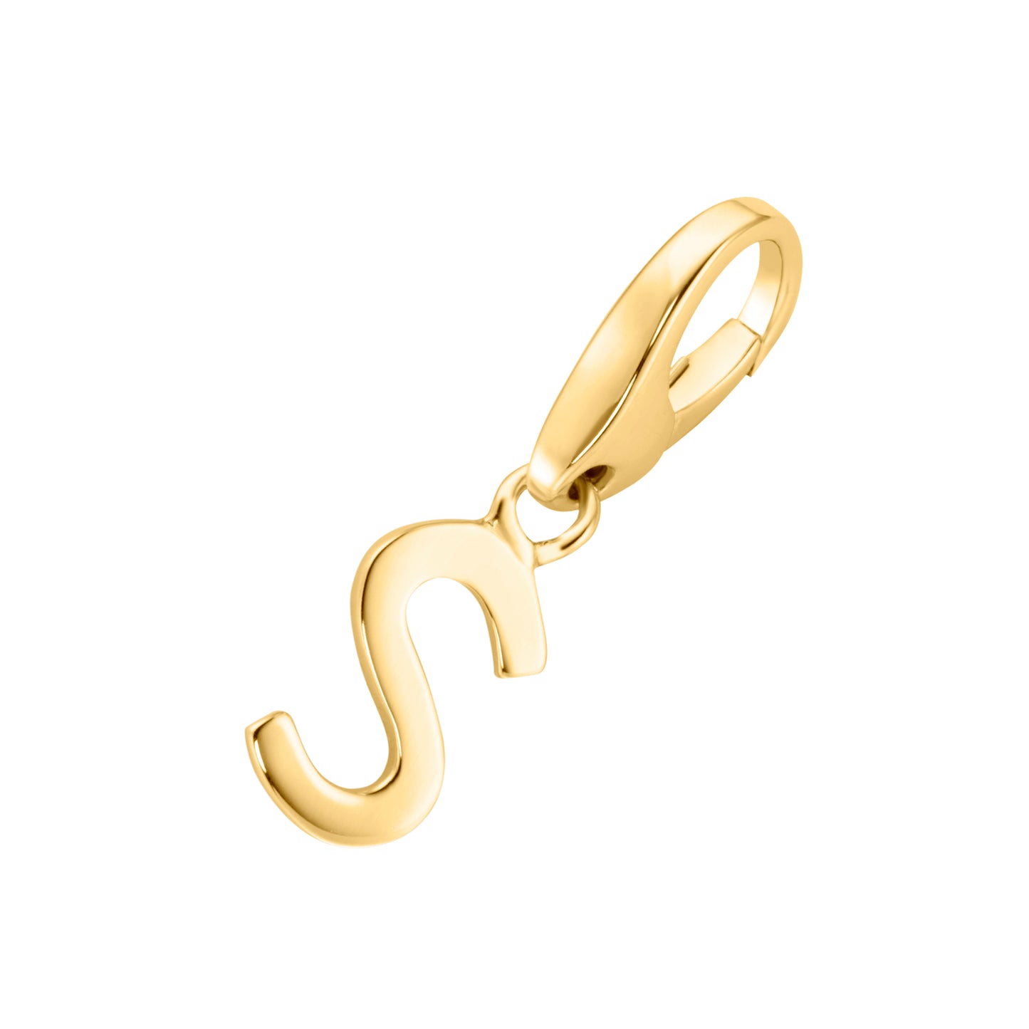 Charm Buchstabe S 925/- Sterling Silber gelb vergoldet