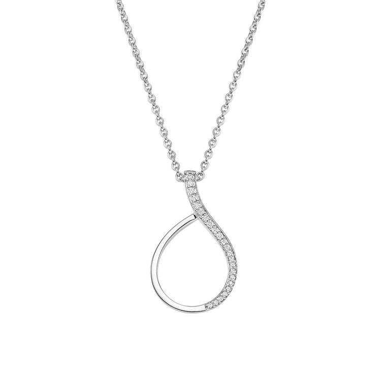 Anhänger mit Kette mit 23 Zirkonia