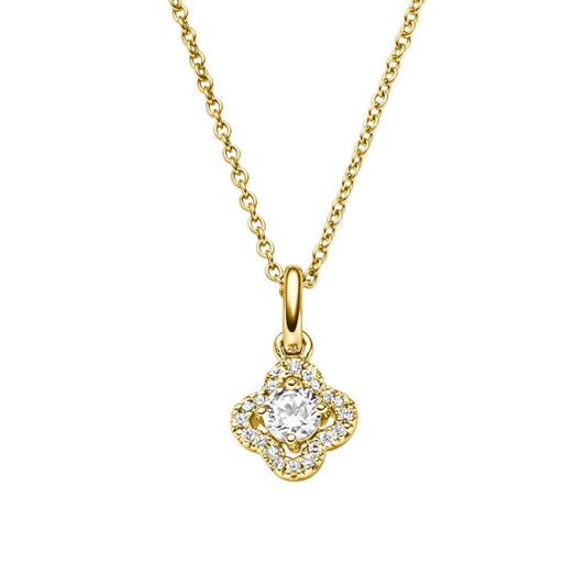 Anhänger mit Kette mit 21 Zirkonia