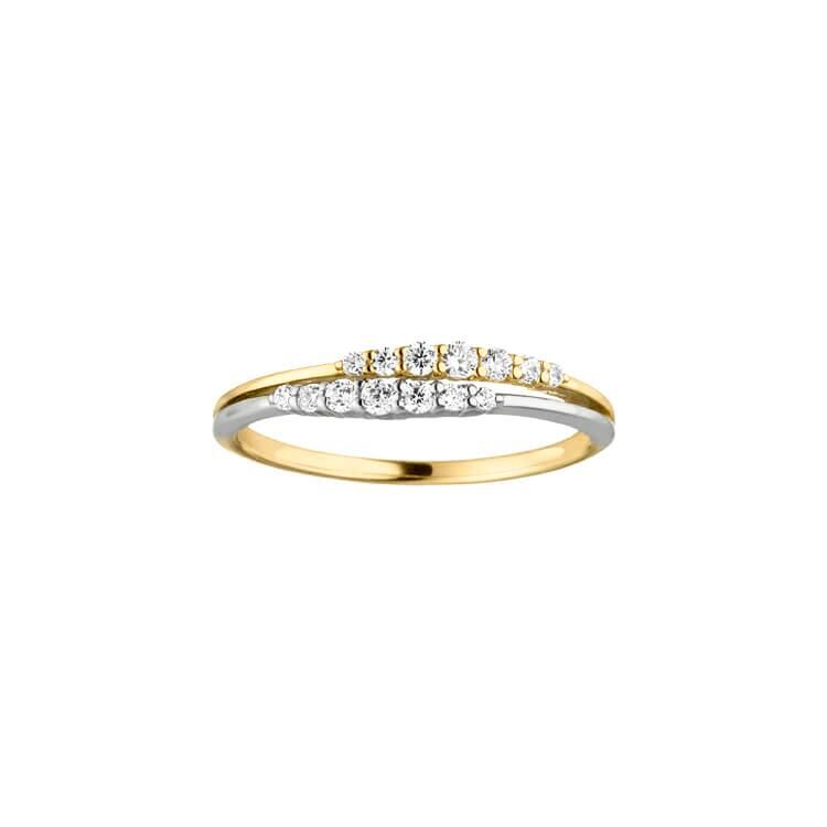 Ring mit 16 Zirkonia