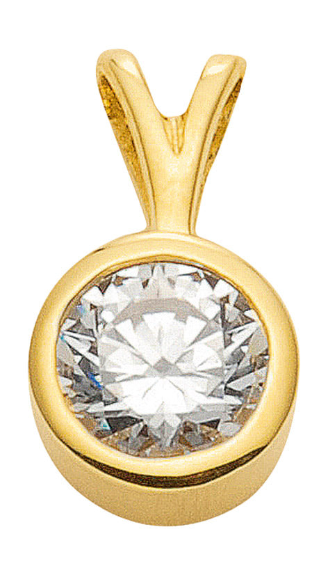 Kettenanhänger aus Gold mit Zirkonia