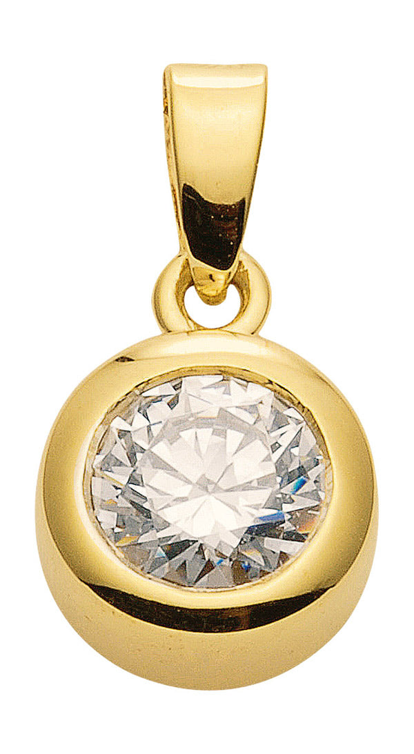 Kettenanhänger aus Gold mit Zirkonia