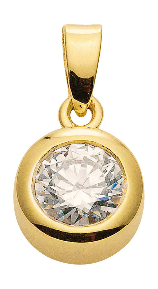 Kettenanhänger aus Gold mit Zirkonia