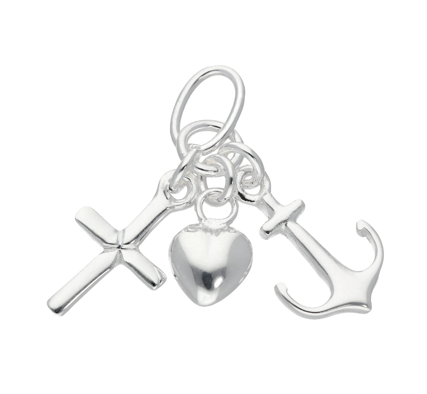Glaube-Liebe-Hoffnung Kettenanhänger aus Silber