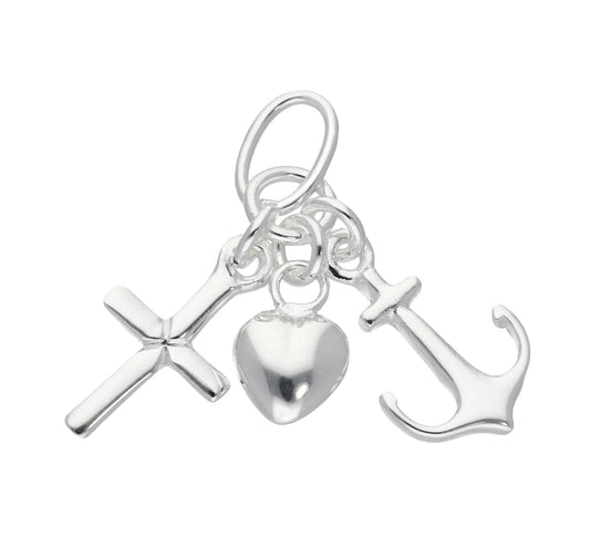 Glaube-Liebe-Hoffnung Kettenanhänger aus Silber