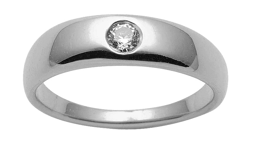 Taufring Kettenanhänger aus Silber mit Zirkonia