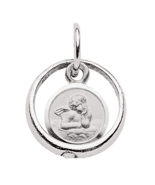 Taufring Kettenanhänger aus Silber mit Zirkonia
