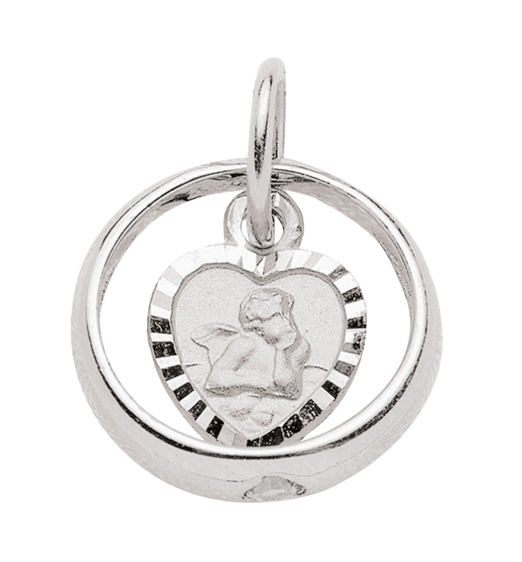 Taufring Kettenanhänger aus Silber mit Zirkonia