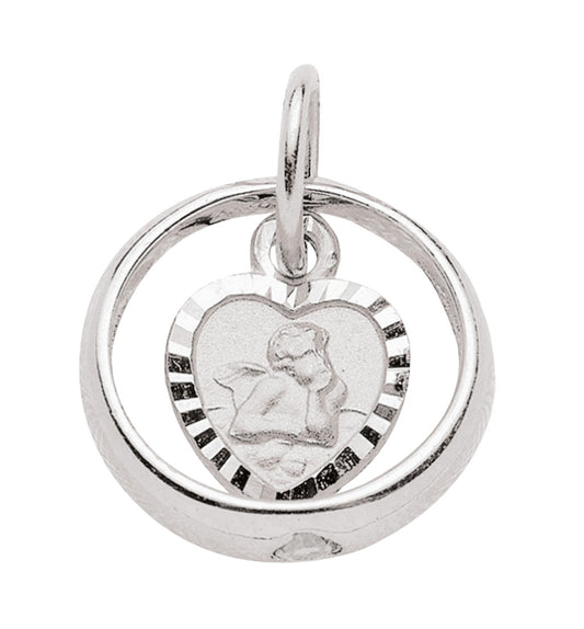 Taufring Kettenanhänger aus Silber mit Zirkonia