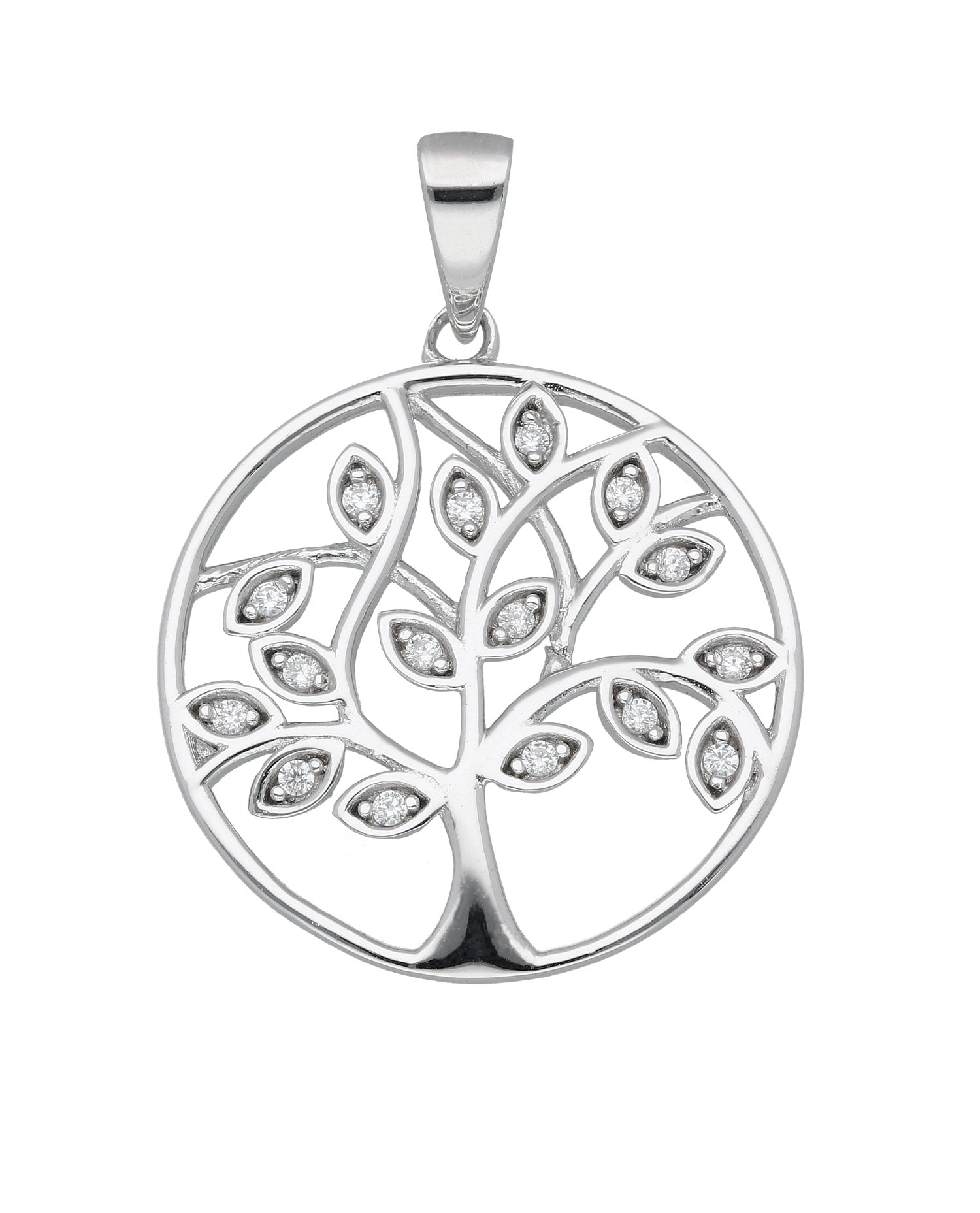 Lebensbaum Anhänger aus Silber 925/rh