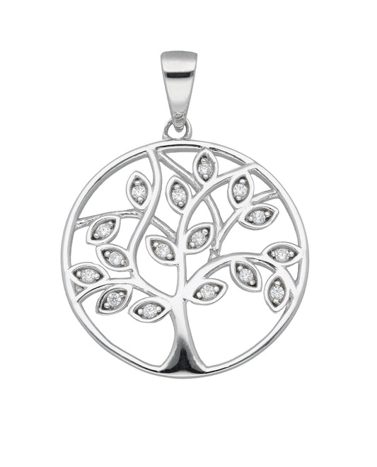 Lebensbaum Anhänger aus Silber 925/rh