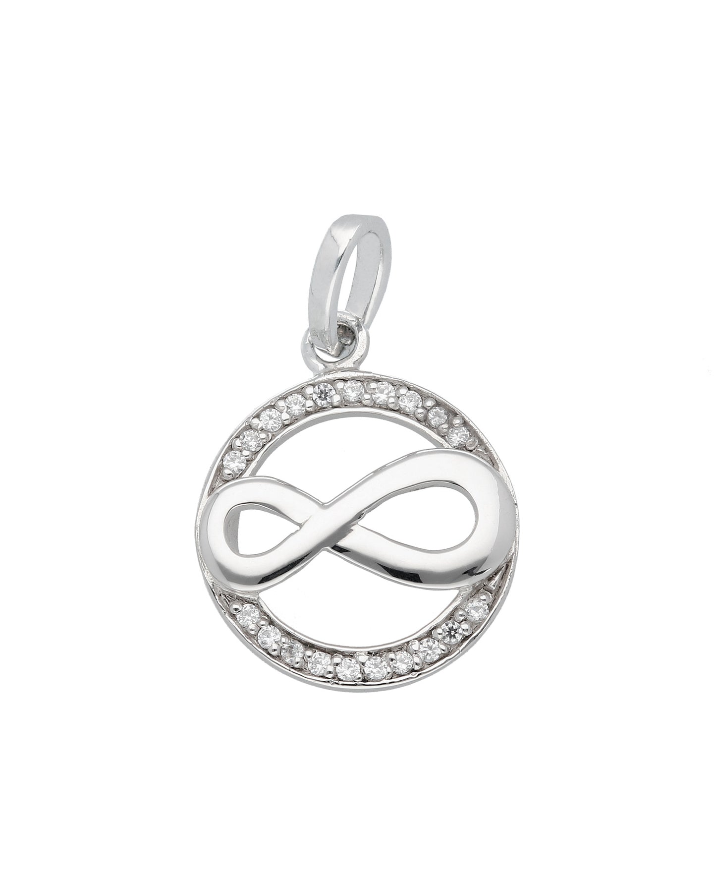 Infinity, Unendlichkeit Anhänger aus Silber 925/rh