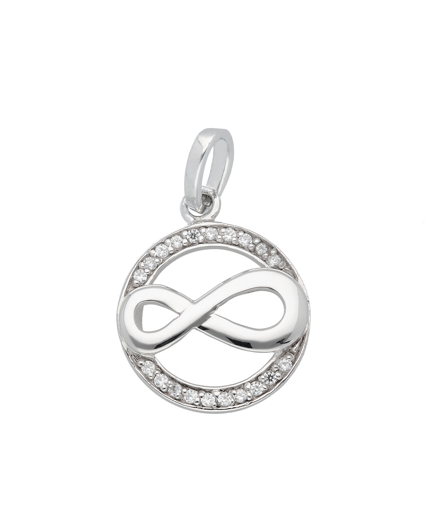 Infinity, Unendlichkeit Anhänger aus Silber 925/rh