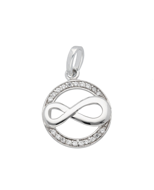 Infinity, Unendlichkeit Anhänger aus Silber 925/rh