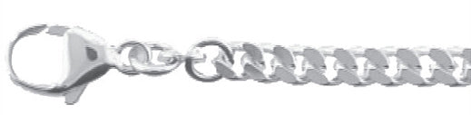 Flachpanzer Kette und Armband aus Silber