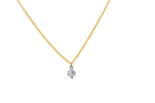 Rundanker Kette aus Gold mit Zirkoniaanhänger