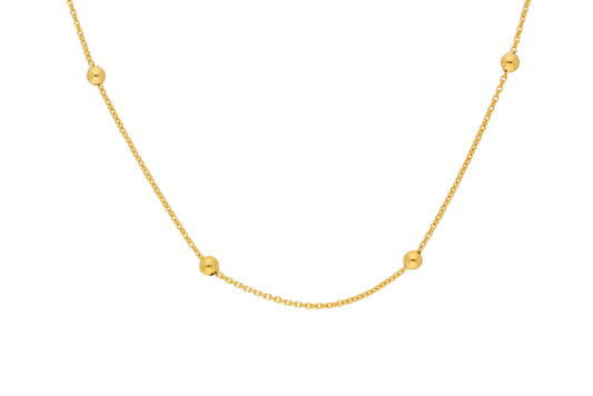 Rundanker Kette mit Kugeln aus Gold