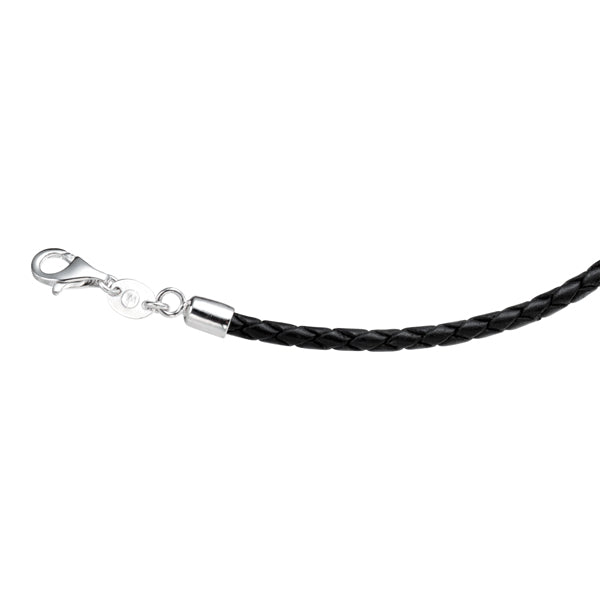 Collier 50 cm Leder 925/- Sterling Silber