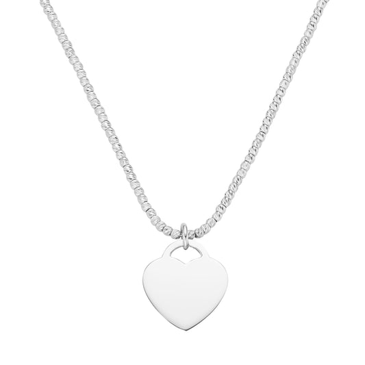 Collier 45 cm Anhänger Herz 925/- Sterling Silber