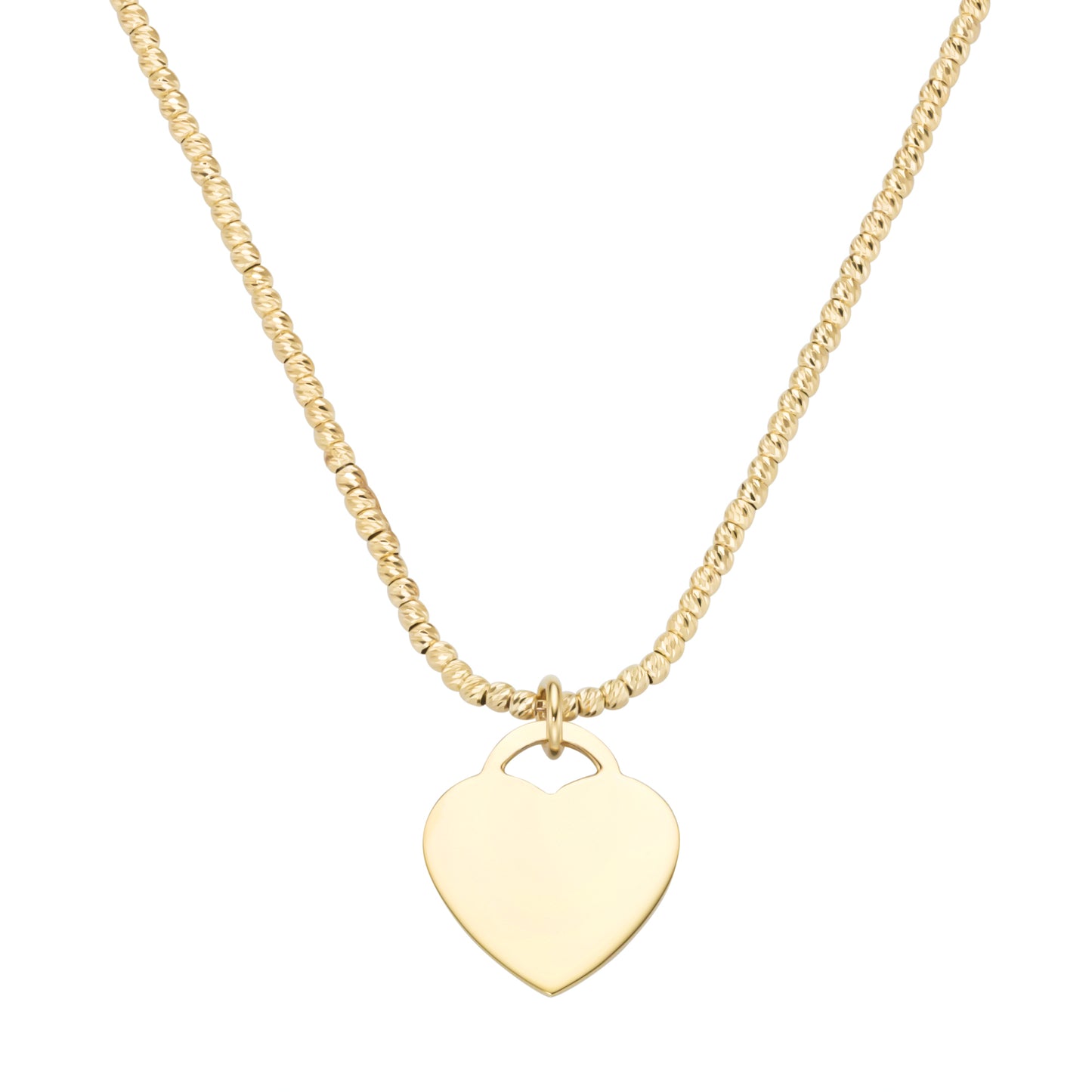Collier 45 cm Anhänger Herz 925/- Sterling Silber gelb vergoldet