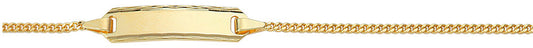 Flachpanzer Gravurarmband aus Gold