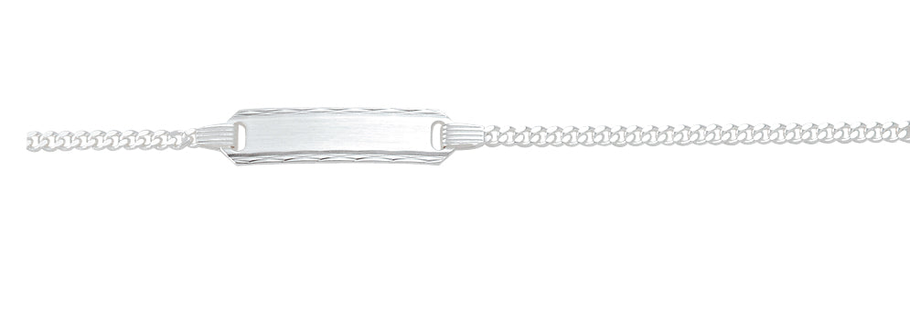 Flachpanzer Id-Armband aus Silber