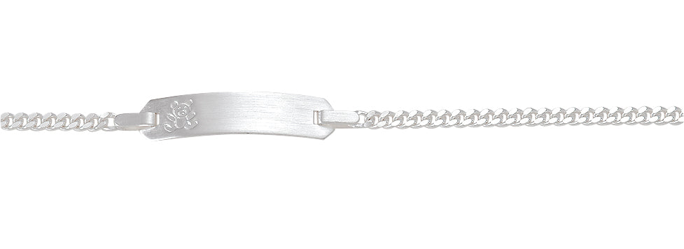 Flachpanzer Id-Armband aus Silber
