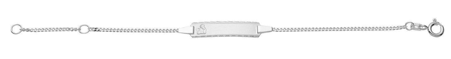 Flachpanzer Id-Armband aus Silber