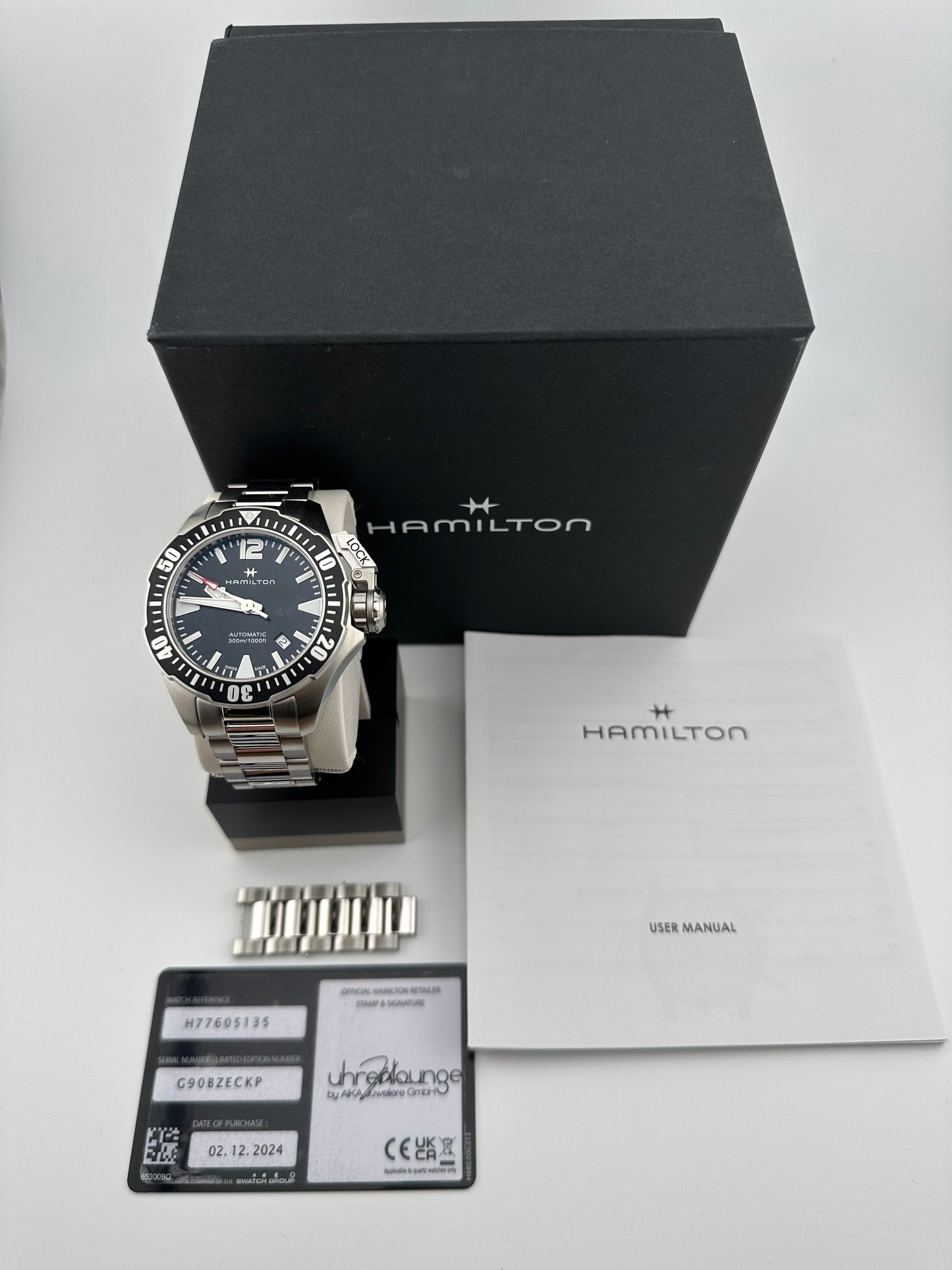 Hamilton Frogman 46mm Full Set H77605135