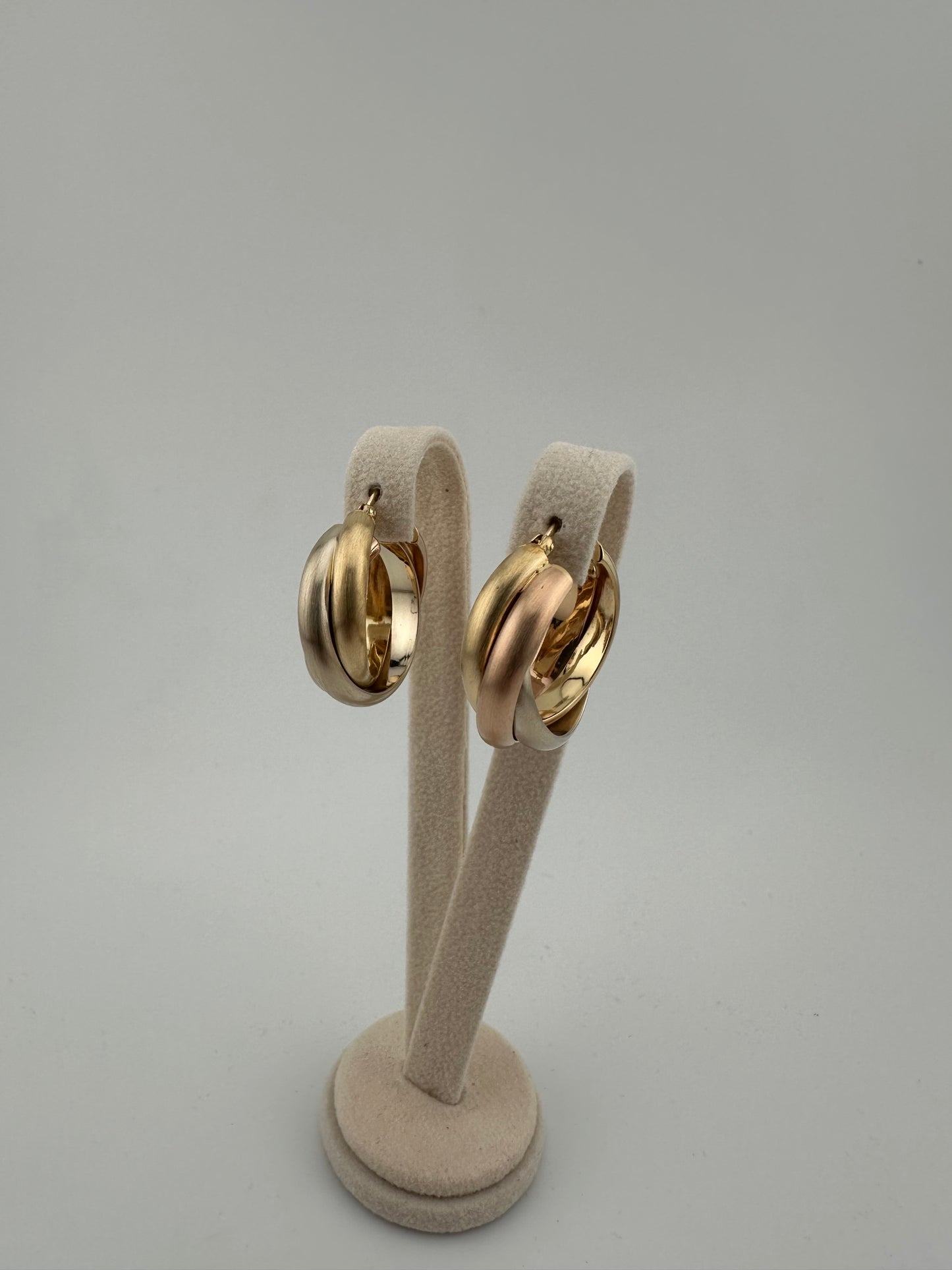Creolen Tri-Colore 585/- Gelbgold