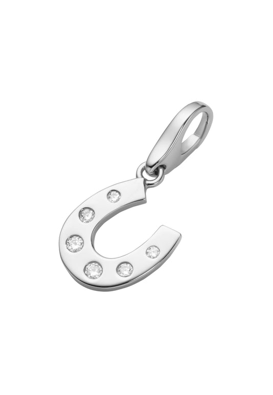 Charms Hufeisen Zirkonia 925/- Sterling Silber