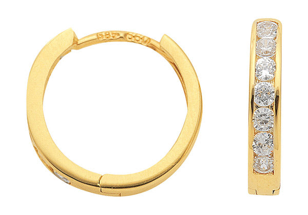 Creolen aus Gold mit Zirkonia