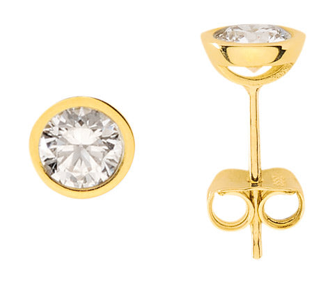 Gold Ohrstecker mit Zirkonia