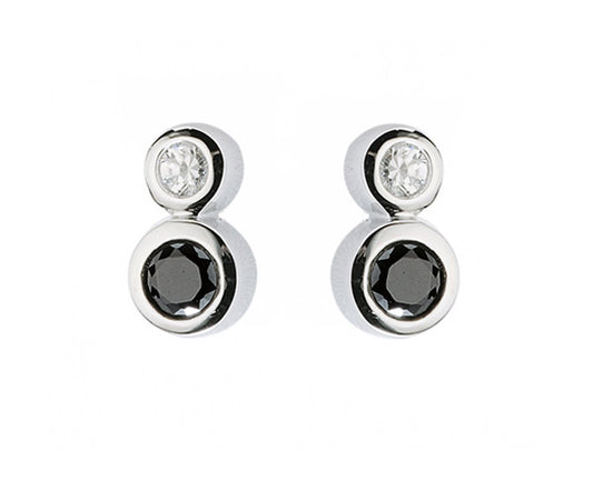 Silber Ohrstecker mit Zirkonia