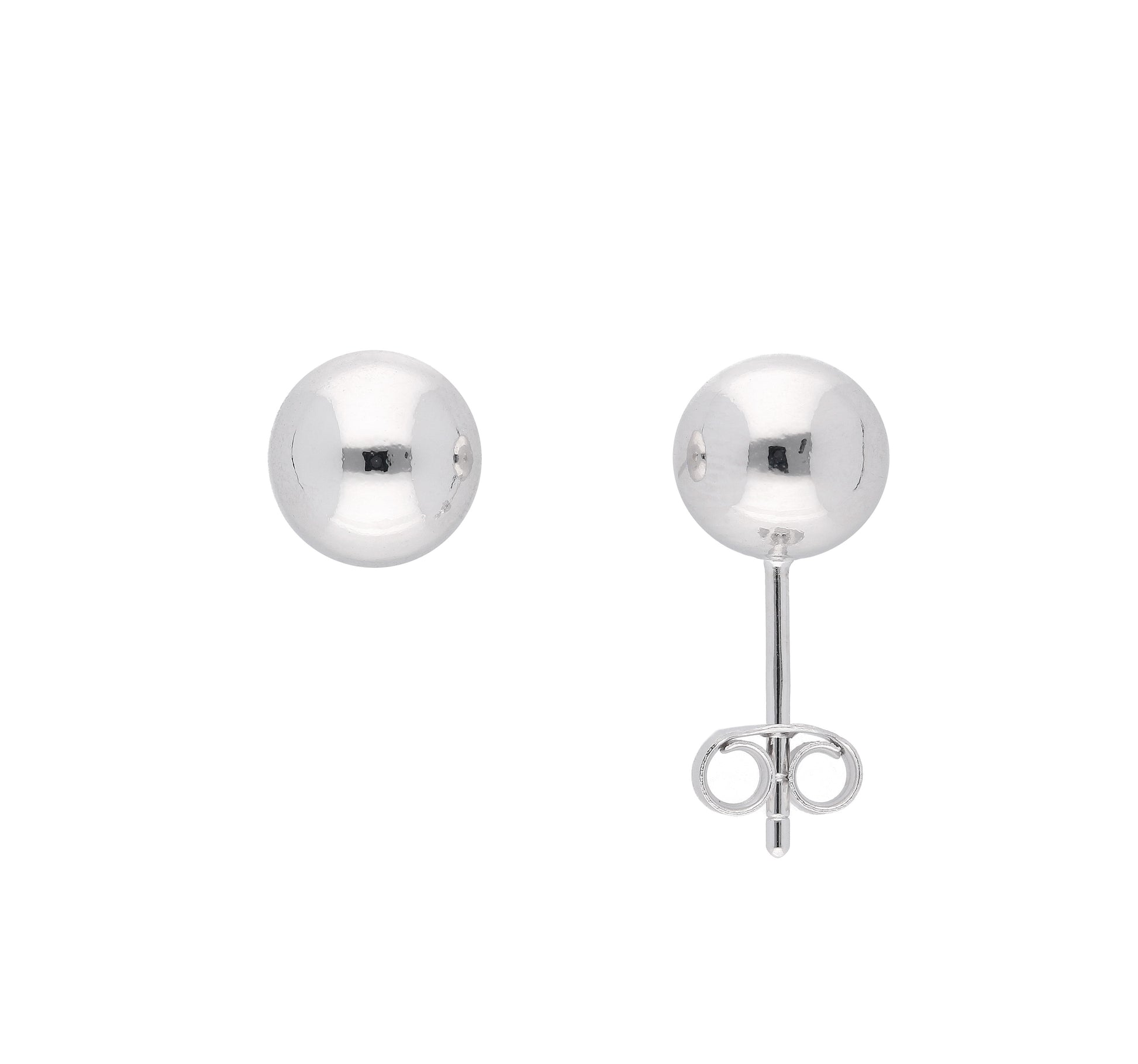 Ohrstecker Kugel aus Silber 8 mm