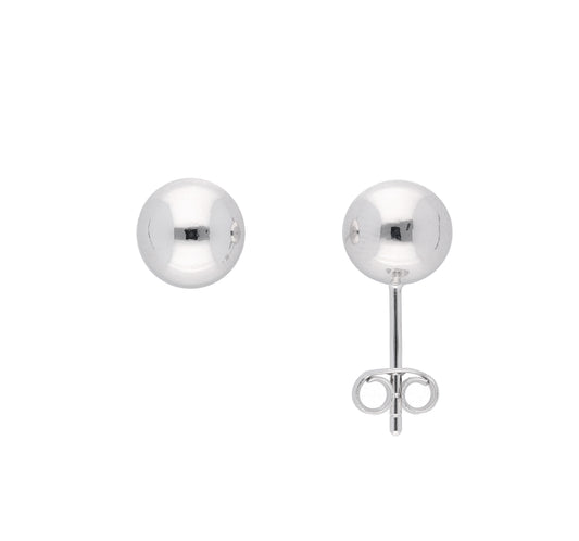 Ohrstecker Kugel aus Silber 8 mm
