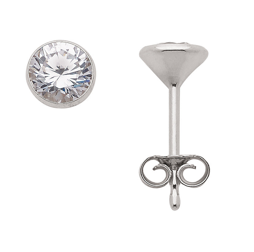 Sortiment Ohrstecker Zarge aus Silber 925/rh mit Zirkonia