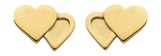 Herz Ohrstecker aus Gold