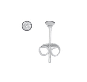 Zarge Ohrstecker aus Silber mit Zirkonia