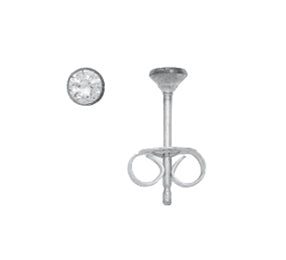 Zarge Ohrstecker aus Silber mit Zirkonia